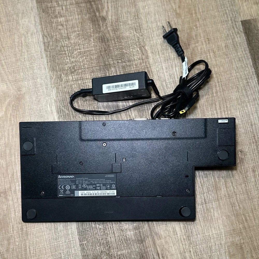 Lenovo Black Docking Station with Adapter